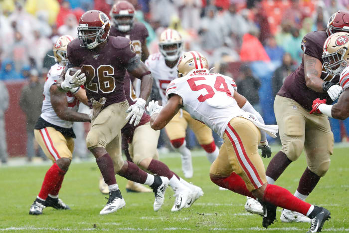 Adrian Peterson rushes vs 49ers